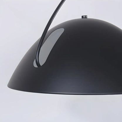 Black Metal Fishing Line Cone Floor Lamp