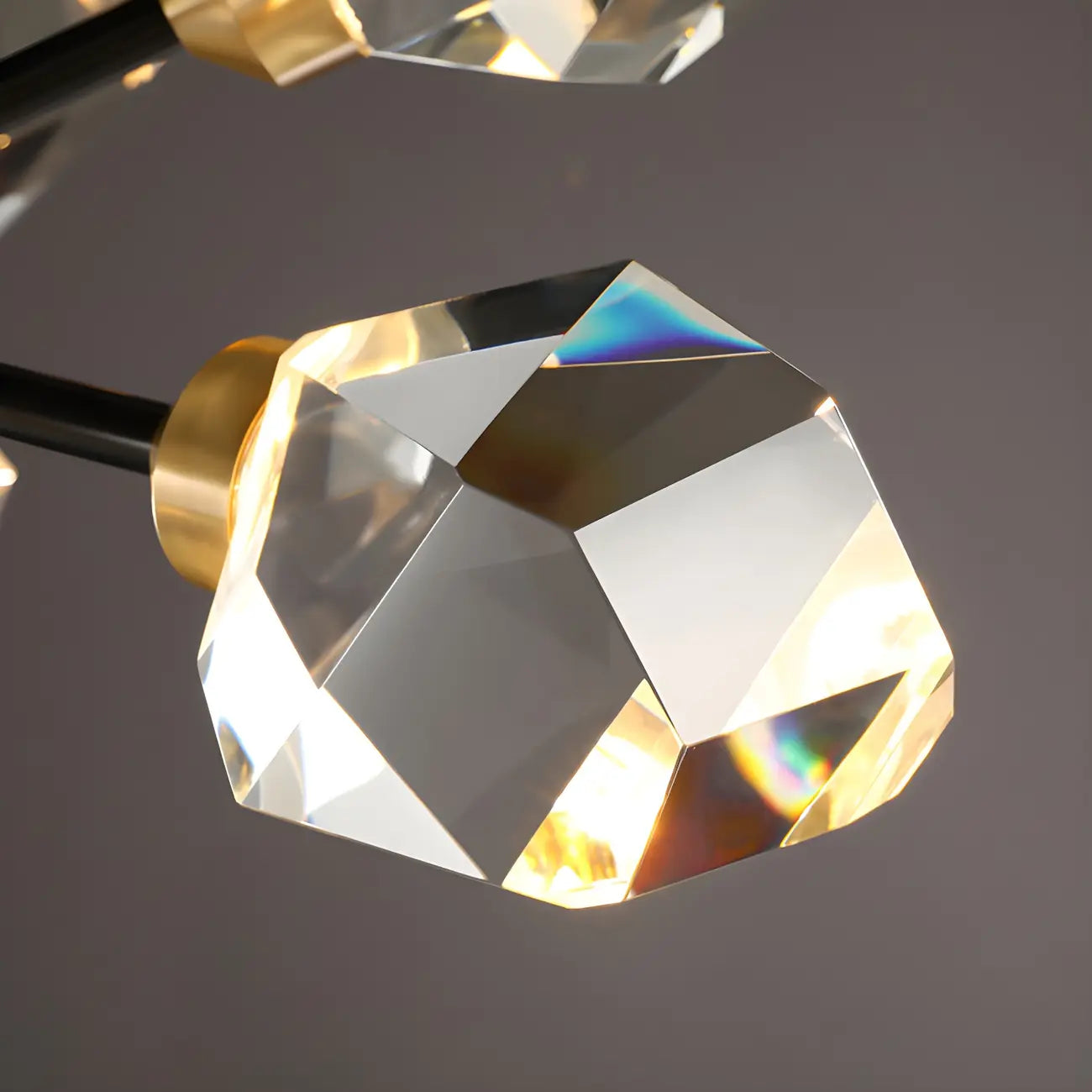 Modern Gold Sputnik Chandelier Crystal Shade