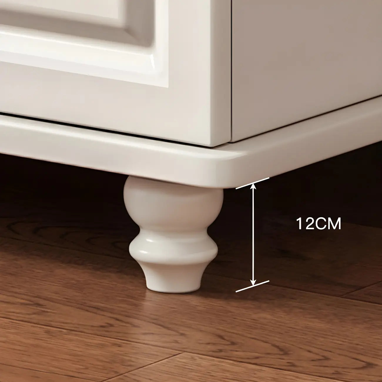 Classic White-Brown Wood Metal Storage Combo Dresser