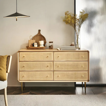 Traditional Natural Wooden Dresser with Drawer