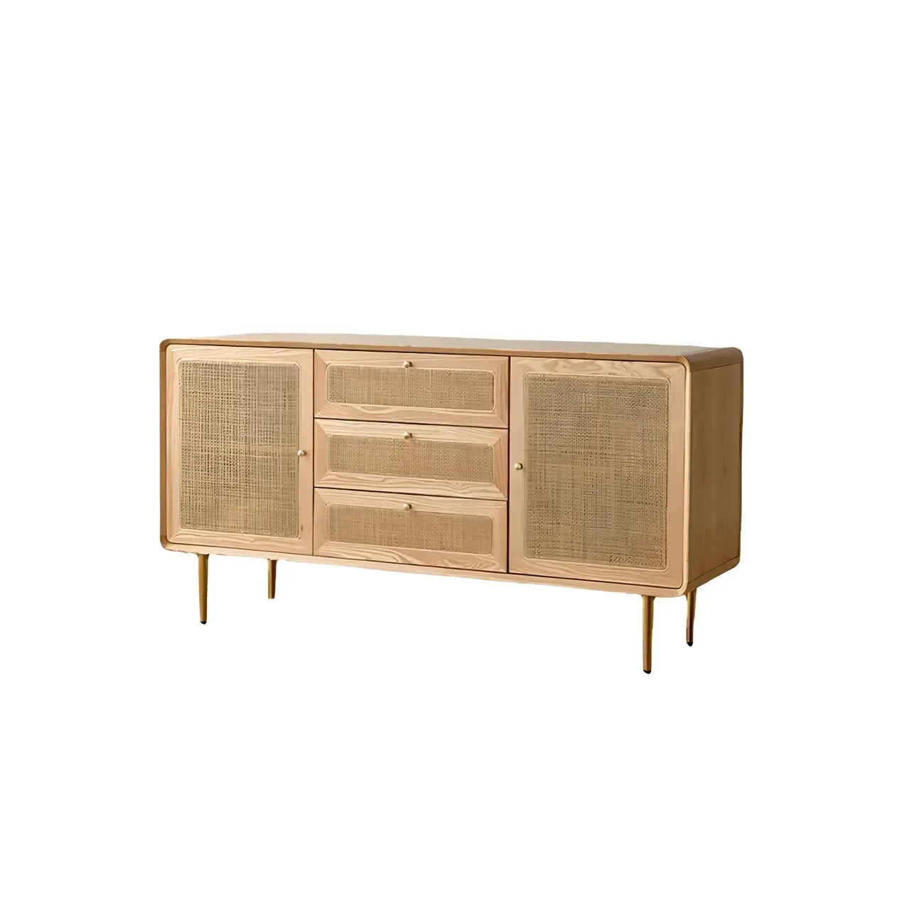 Traditional Natural Wooden Dresser with Drawer