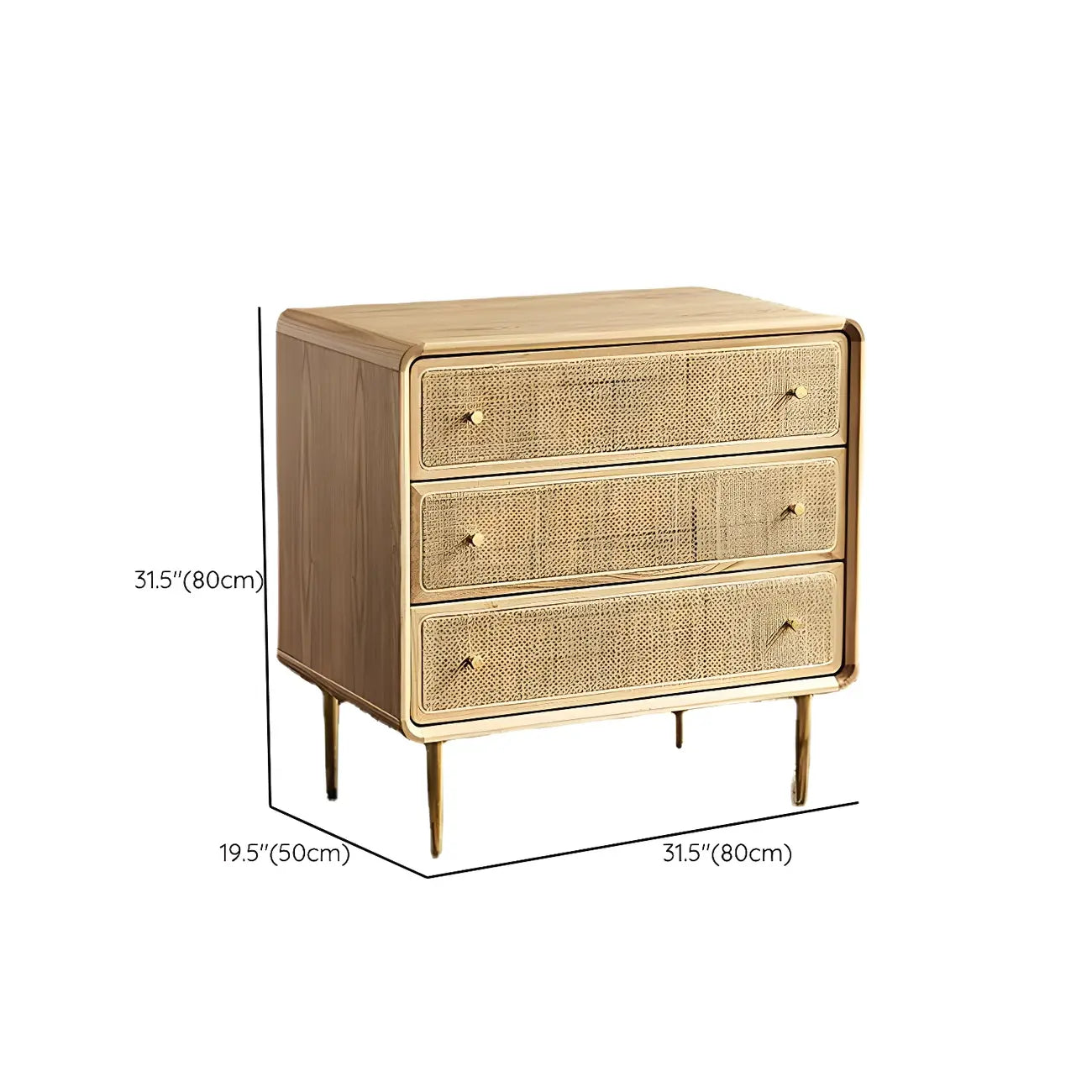 Traditional Natural Wooden Dresser with Drawer