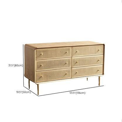 Traditional Natural Wooden Dresser with Drawer