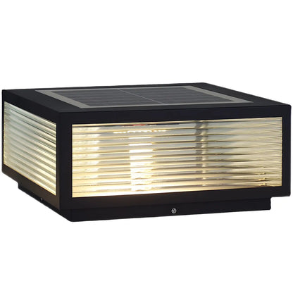 Color-Changing Rectangle Solar Outdoor Post Lights