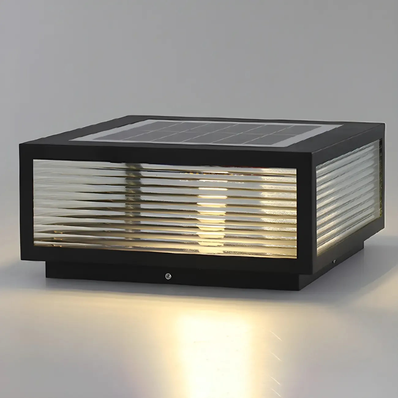 Color-Changing Rectangle Solar Outdoor Post Lights