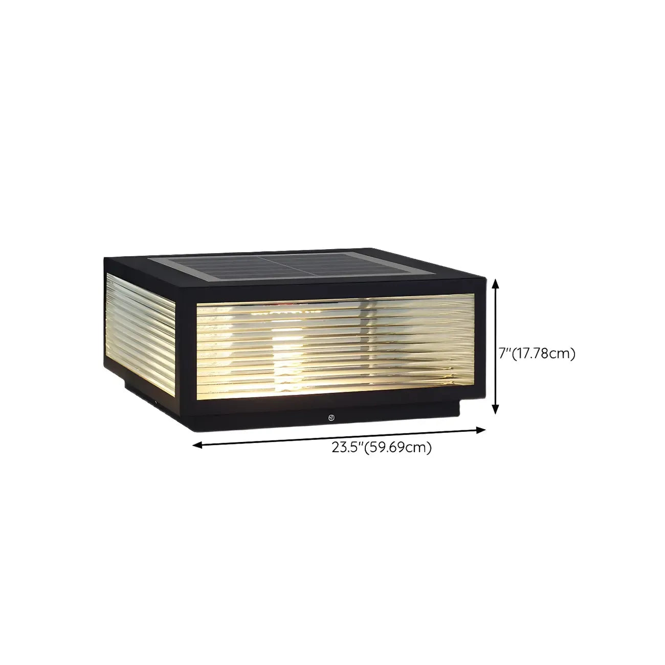 Color-Changing Rectangle Solar Outdoor Post Lights