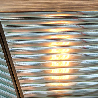 Bronze Solar Striped Reverse-Pyramid Outdoor Post Lights