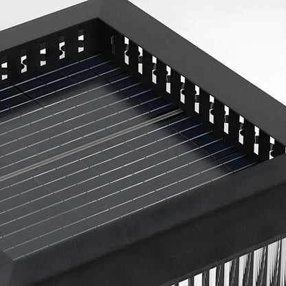 Hollowed Black Metal Solar Outdoor Post Lights