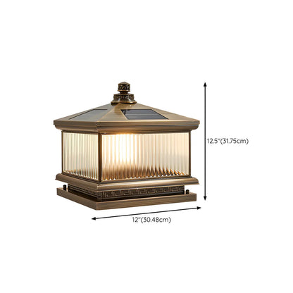 Oriental Bronze 3-Color LED Solar Outdoor Post Lights