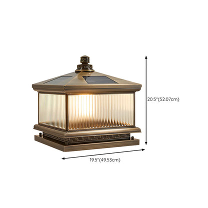 Oriental Bronze 3-Color LED Solar Outdoor Post Lights