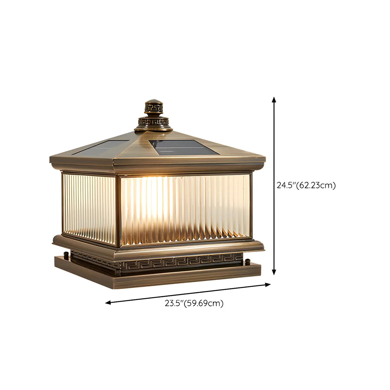 Oriental Bronze 3-Color LED Solar Outdoor Post Lights