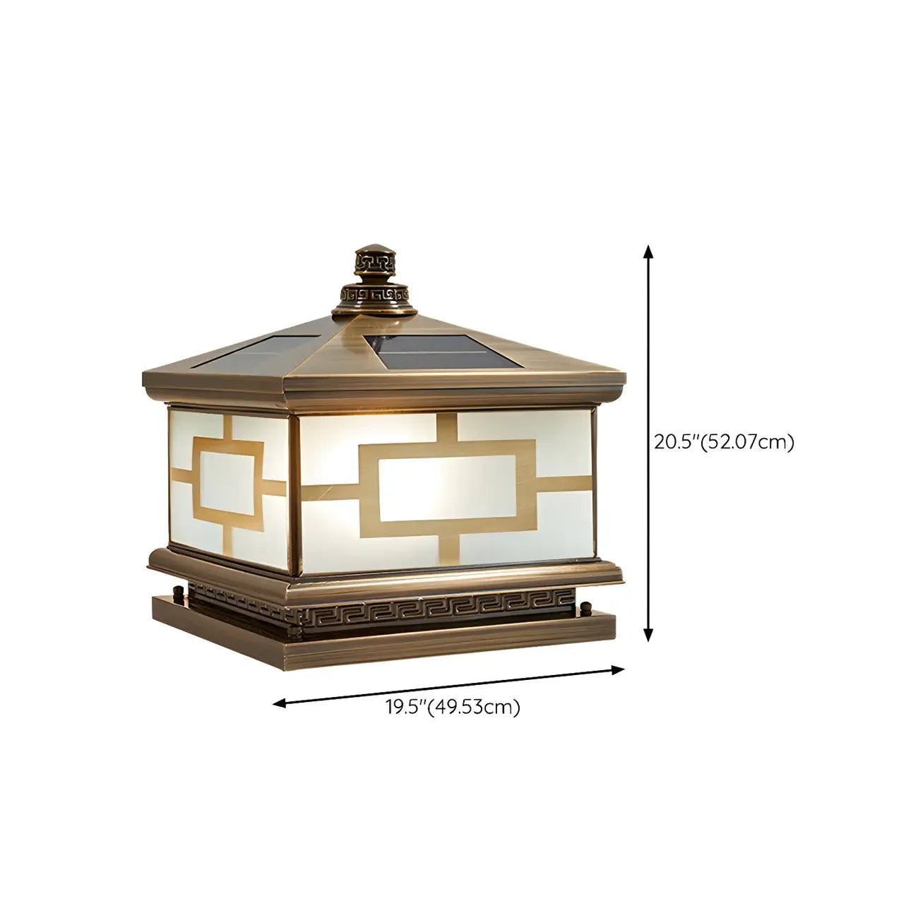 Oriental Bronze 3-Color LED Solar Outdoor Post Lights