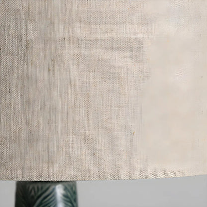 Exquisite Green Ceramic Fabric LED Table Lamp for Bedside