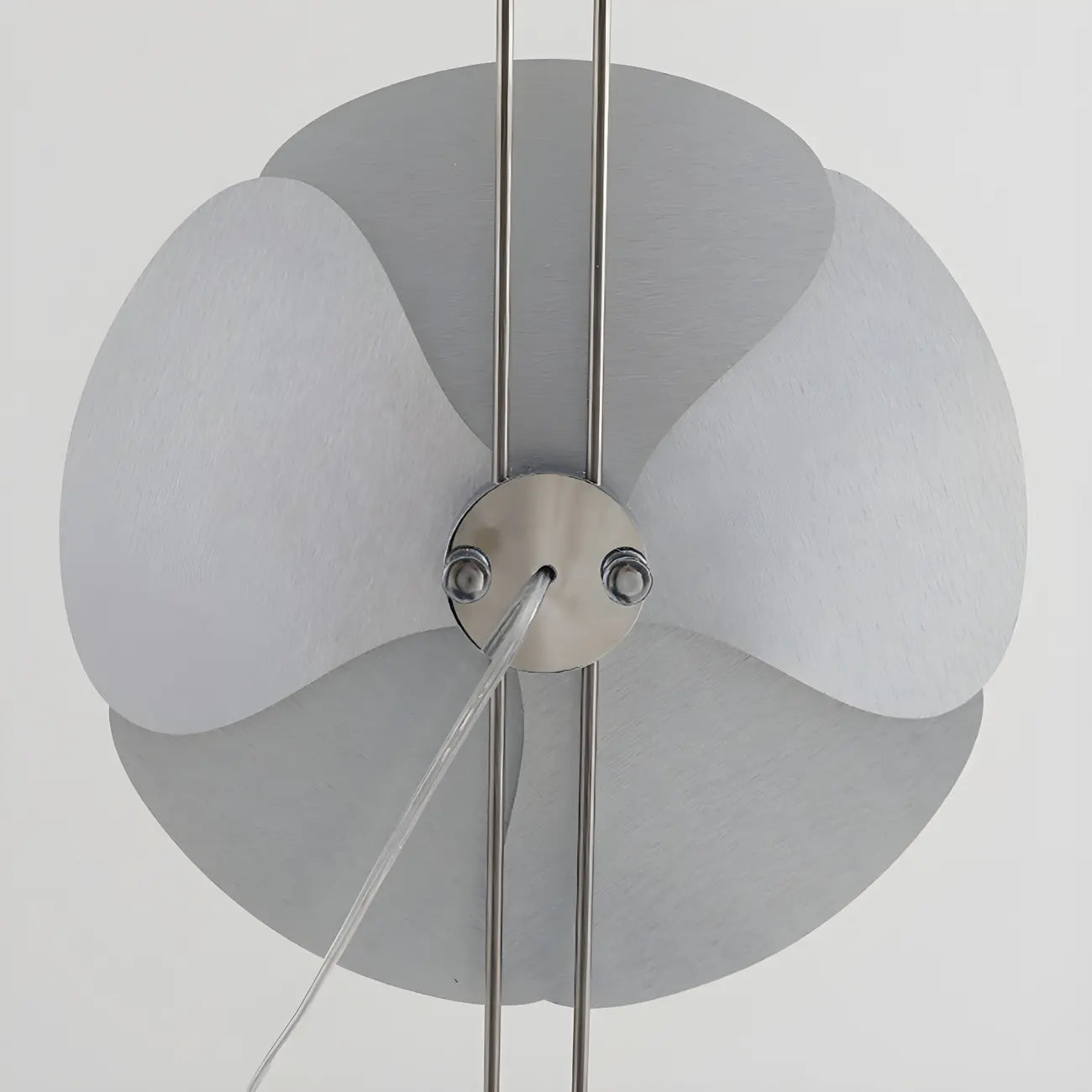 Unique 2-Light Silver Circle Petal Modern Floor Lamp