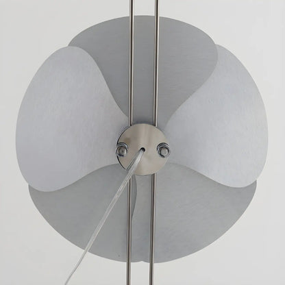 Unique 2-Light Silver Circle Petal Modern Floor Lamp