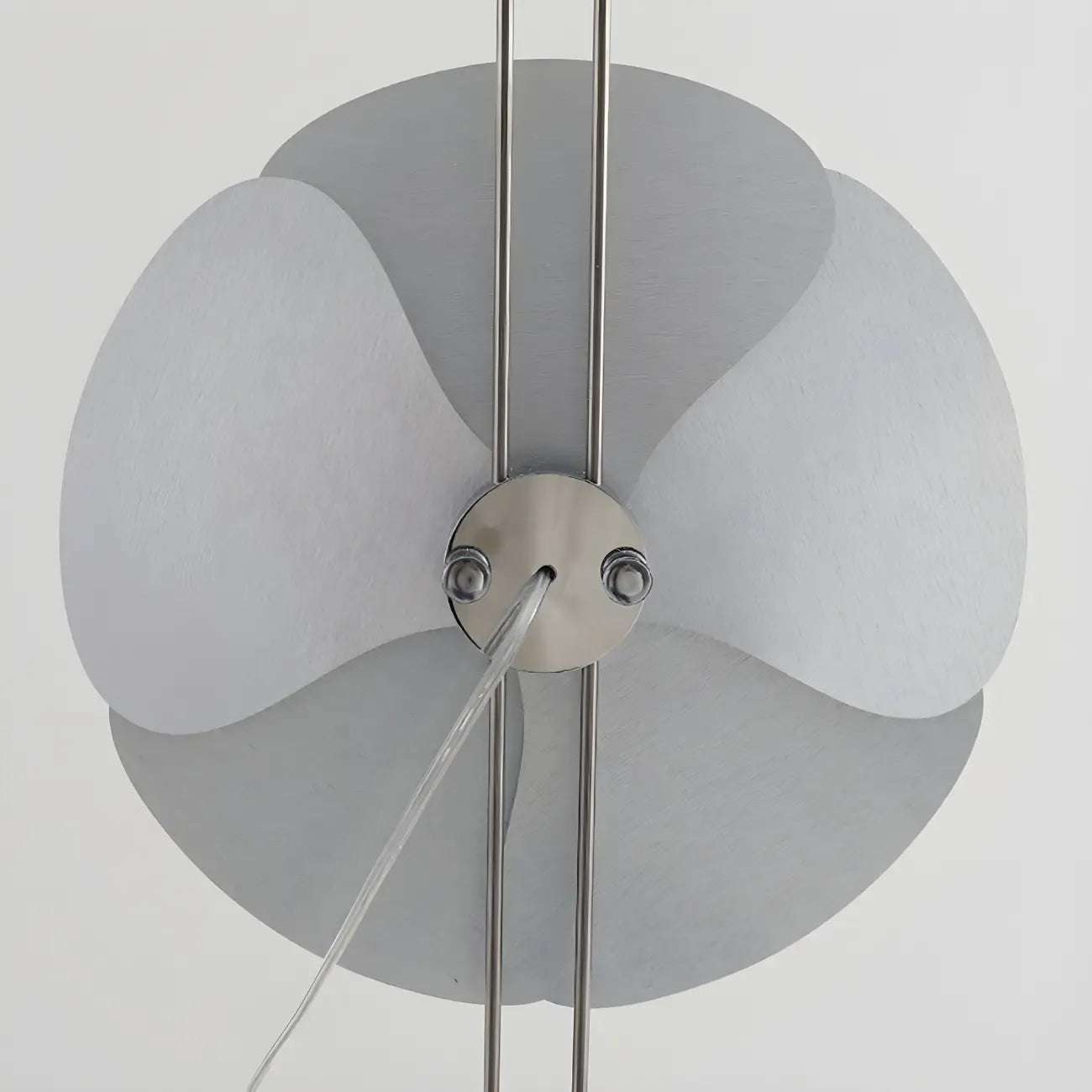 Unique 2-Light Silver Circle Petal Modern Floor Lamp