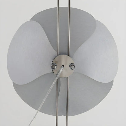 Unique 2-Light Silver Circle Petal Modern Floor Lamp