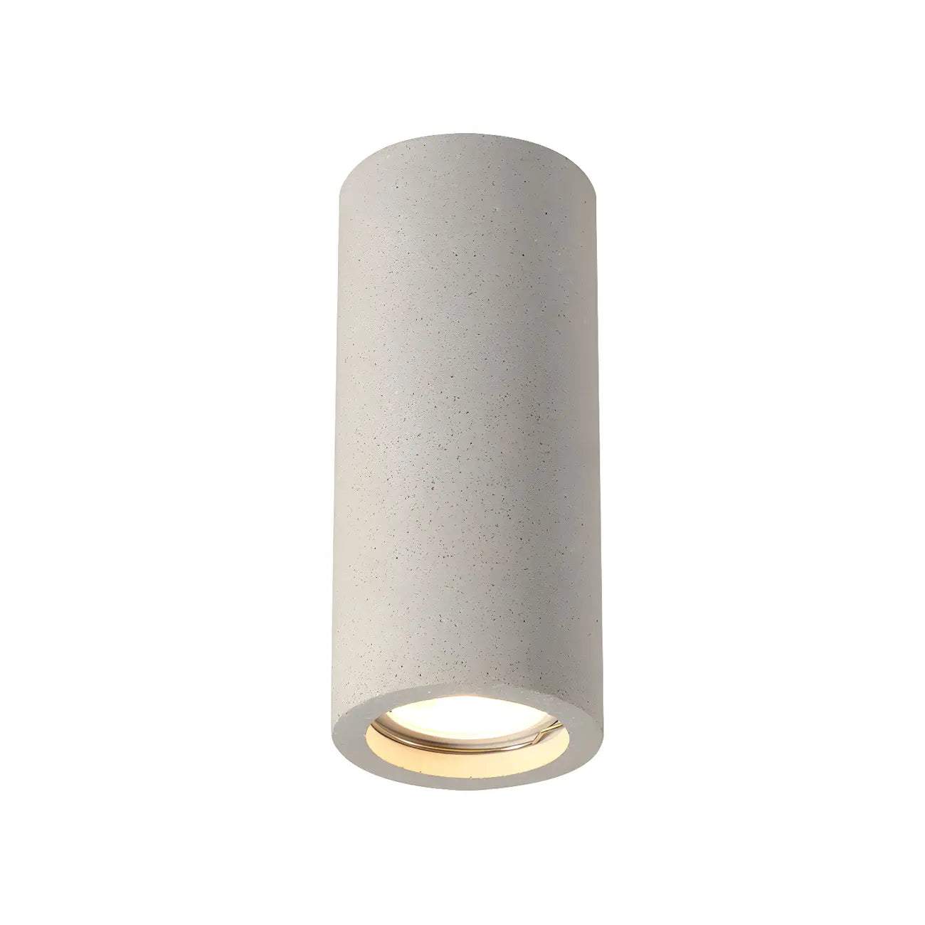Small Size Grey Stone Cylinder Flush Mount Ceiling Light