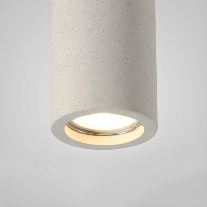 Small Size Grey Stone Cylinder Flush Mount Ceiling Light
