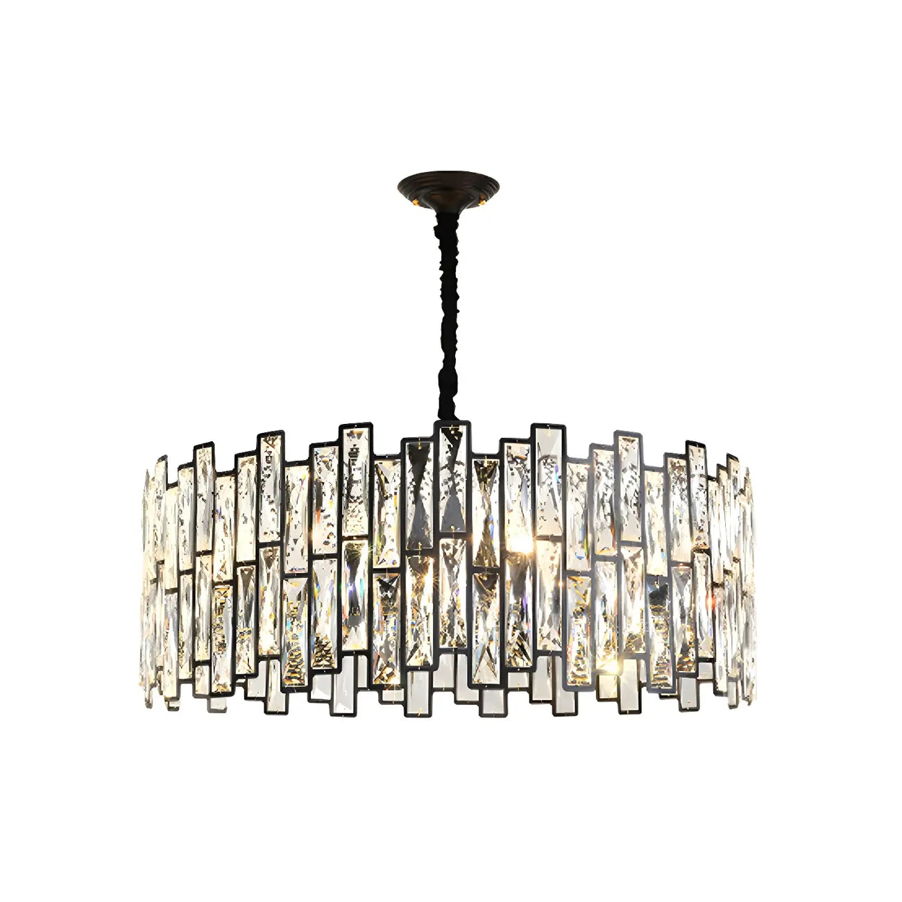 Contemporary Oval Crystal Kitchen Pendant Light