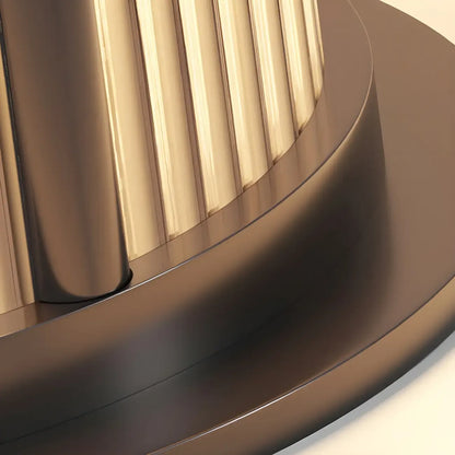 Horizontal and Vertical Striped Glass Cylinder Post Cap Light