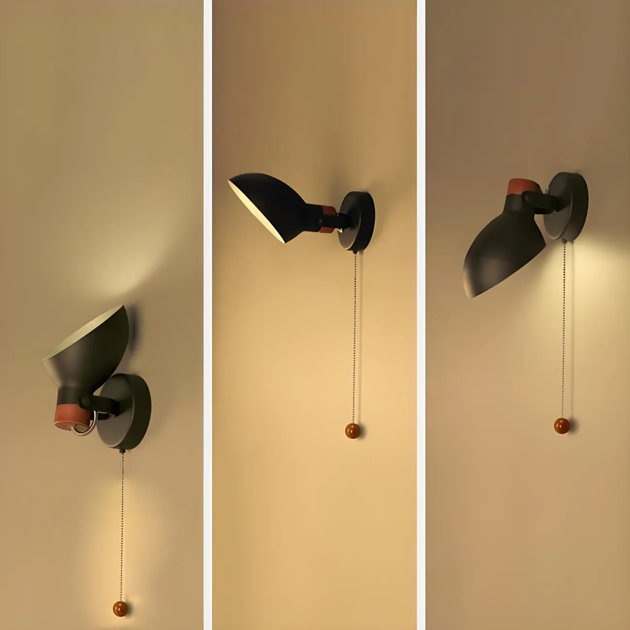 Minimalist Metal Adjustable Vanity Light with Pull Chain for Home