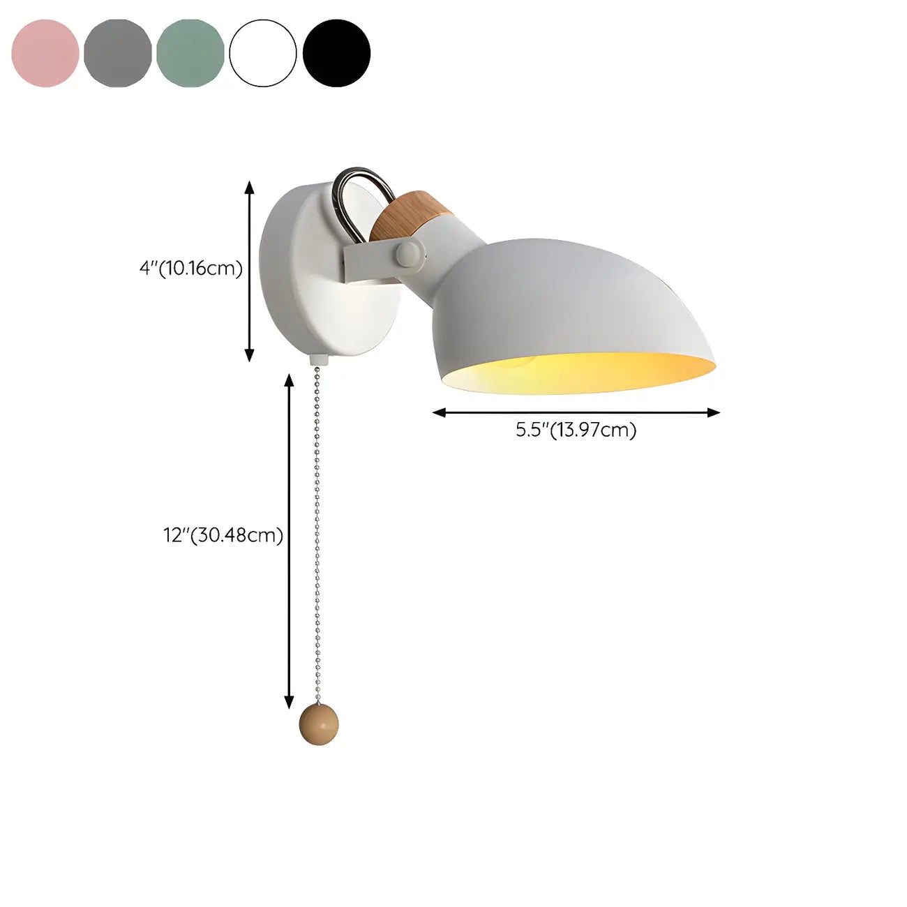 Minimalist Metal Adjustable Vanity Light with Pull Chain for Home