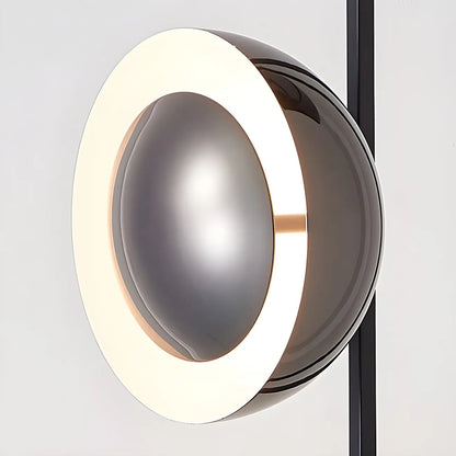 3-Light Black Floor Lamp with White Light for Living Room