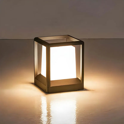 Outdoor Waterproof Metal Cube Post Cap Light