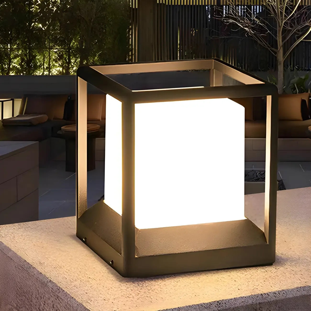 Outdoor Waterproof Metal Cube Post Cap Light
