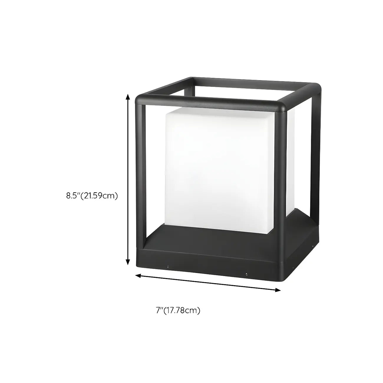 Outdoor Waterproof Metal Cube Post Cap Light