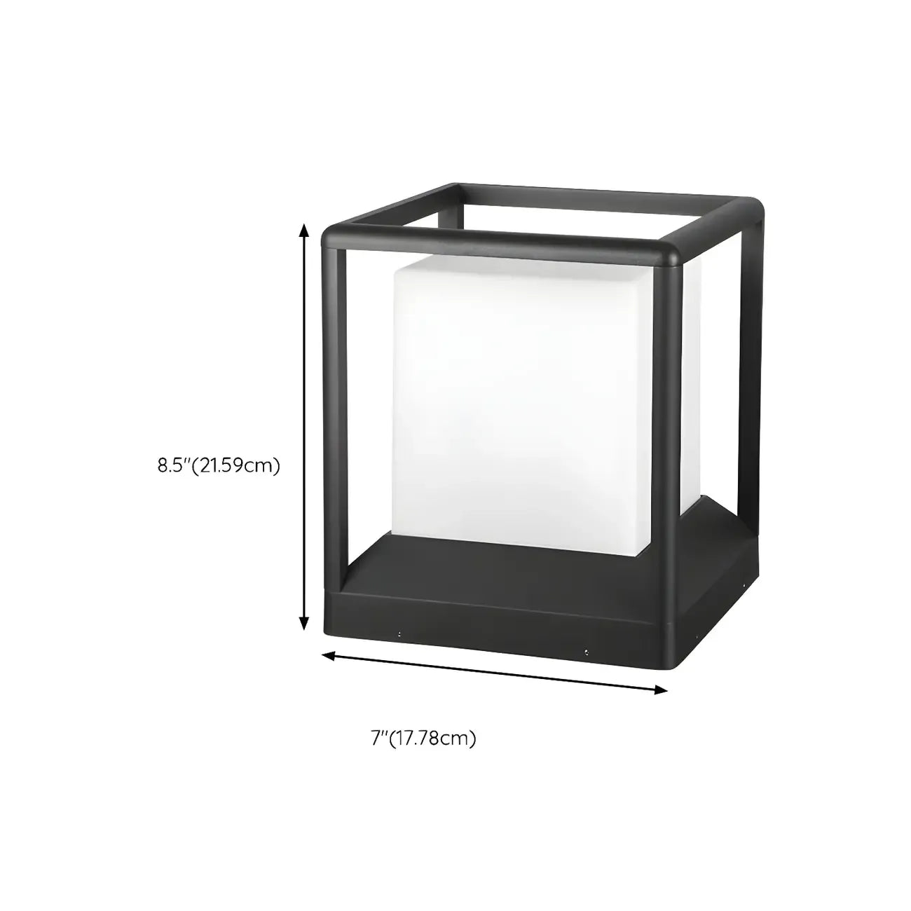 Outdoor Waterproof Metal Cube Post Cap Light