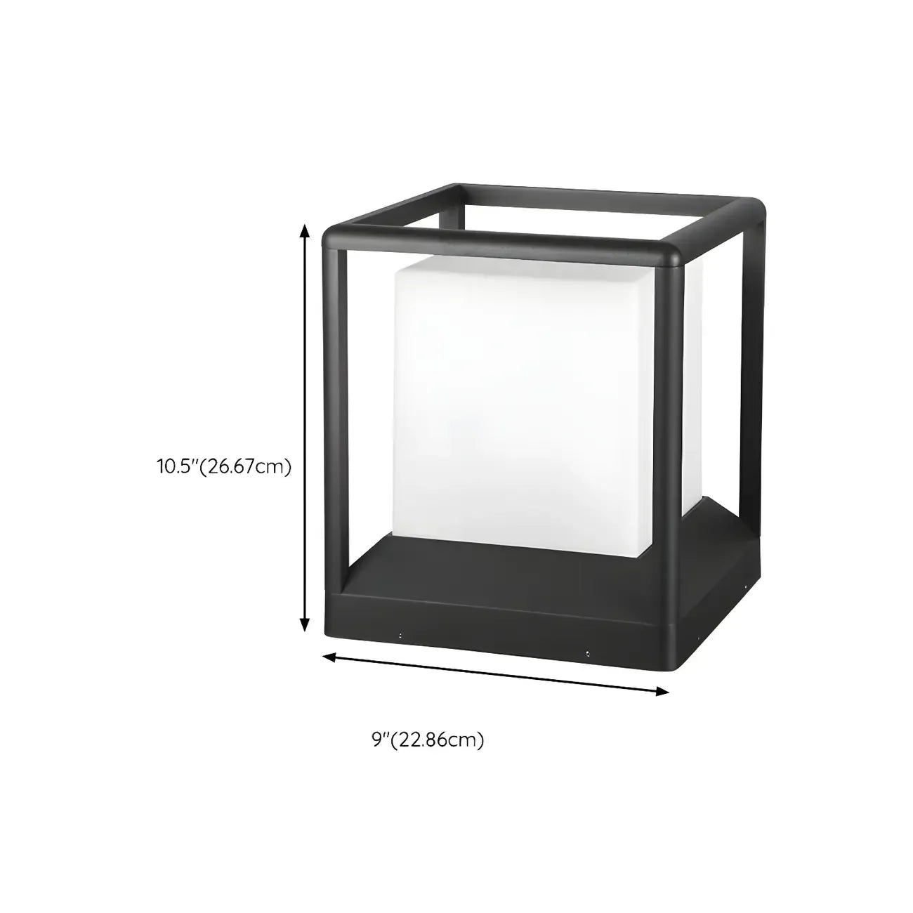 Outdoor Waterproof Metal Cube Post Cap Light