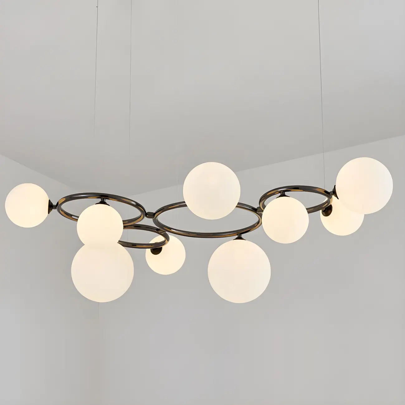 Artistic Modern Globe Glass Island Pendant Lights for Kitchen