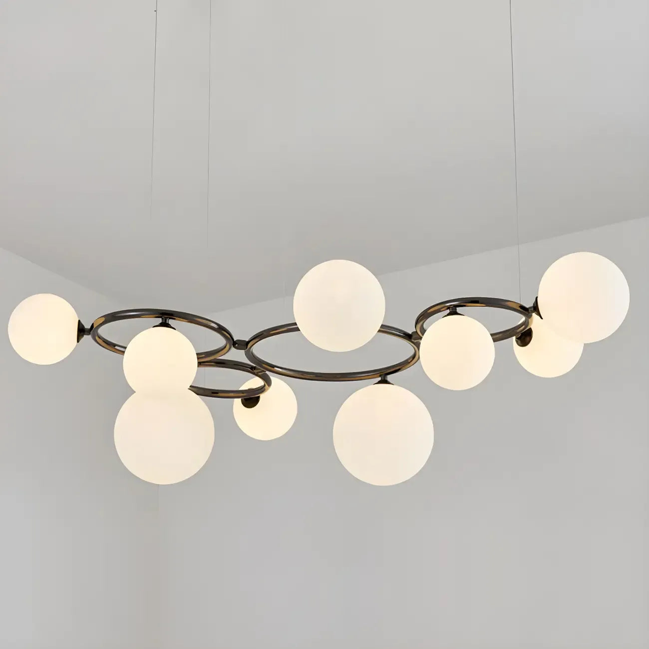 Artistic Modern Globe Glass Island Pendant Lights for Kitchen