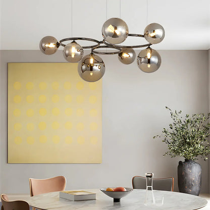 Artistic Modern Globe Glass Island Pendant Lights for Kitchen