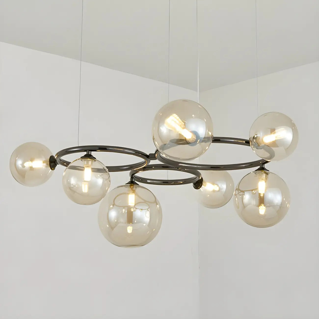 Artistic Modern Globe Glass Island Pendant Lights for Kitchen