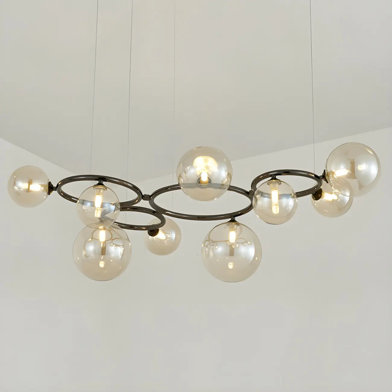 Artistic Modern Globe Glass Island Pendant Lights for Kitchen