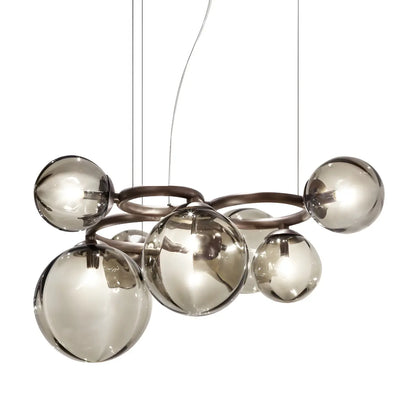 Artistic Modern Globe Glass Island Pendant Lights for Kitchen