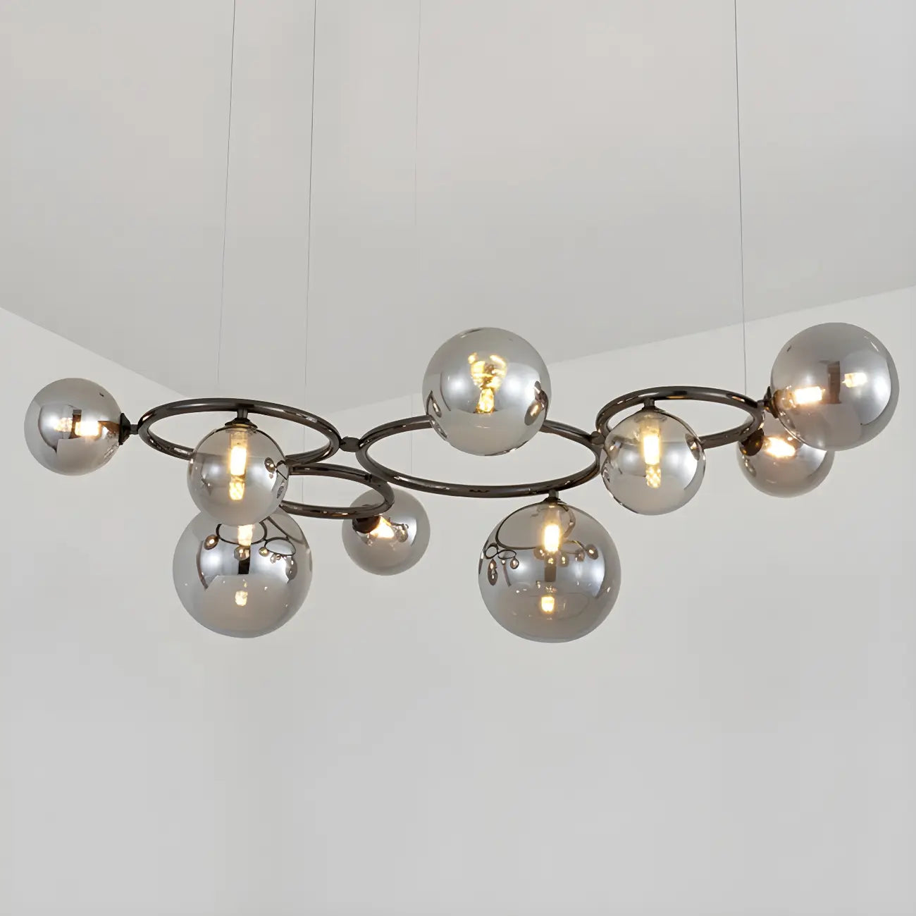 Artistic Modern Globe Glass Island Pendant Lights for Kitchen