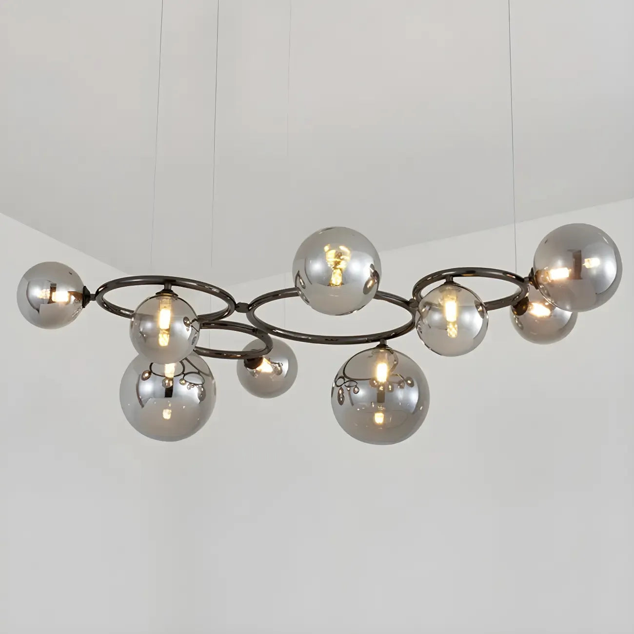 Artistic Modern Globe Glass Island Pendant Lights for Kitchen