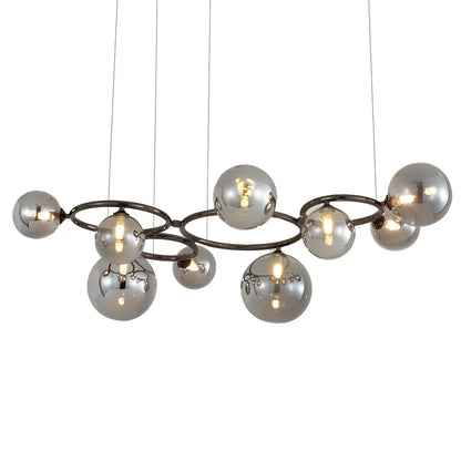Artistic Modern Globe Glass Island Pendant Lights for Kitchen