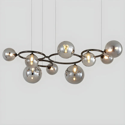 Artistic Modern Globe Glass Island Pendant Lights for Kitchen