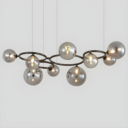 Artistic Modern Globe Glass Island Pendant Lights for Kitchen