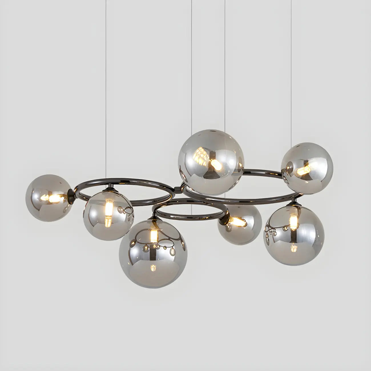 Artistic Modern Globe Glass Island Pendant Lights for Kitchen