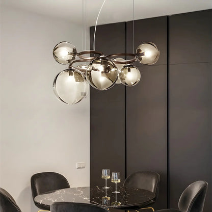 Artistic Modern Globe Glass Island Pendant Lights for Kitchen