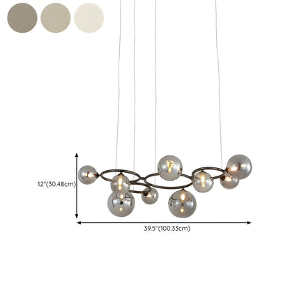 Artistic Modern Globe Glass Island Pendant Lights for Kitchen
