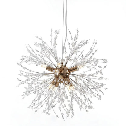 Adjustable Modern Gold Crystal Explosion Sputnik Chandelier