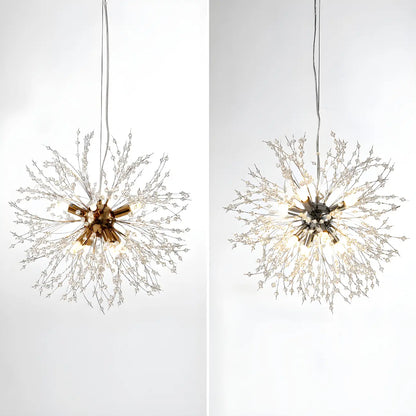 Adjustable Modern Gold Crystal Explosion Sputnik Chandelier