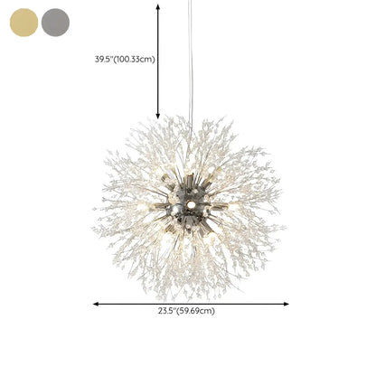 Adjustable Modern Gold Crystal Explosion Sputnik Chandelier